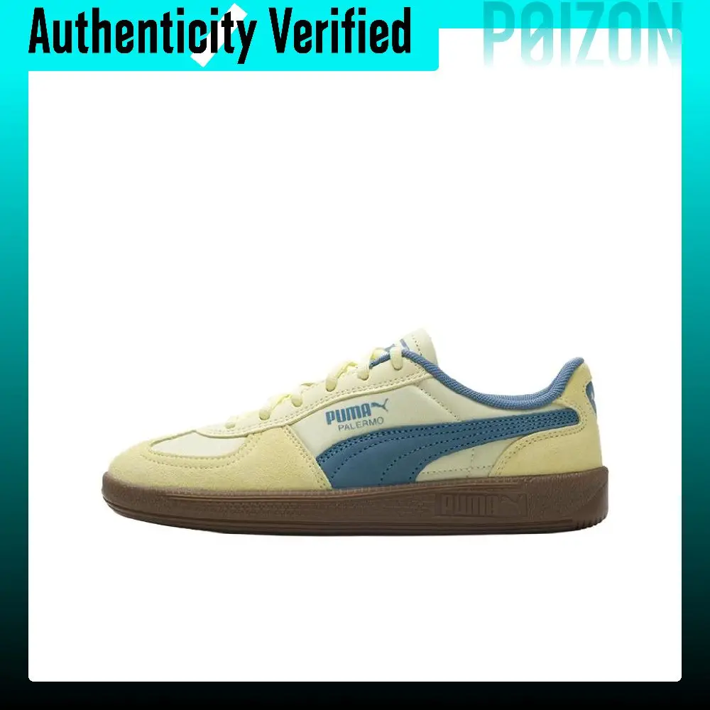 PUMA Palermo Abrasion Resistant Low top German Army Trainers Unisex Yellow Blue Brown 403257-02