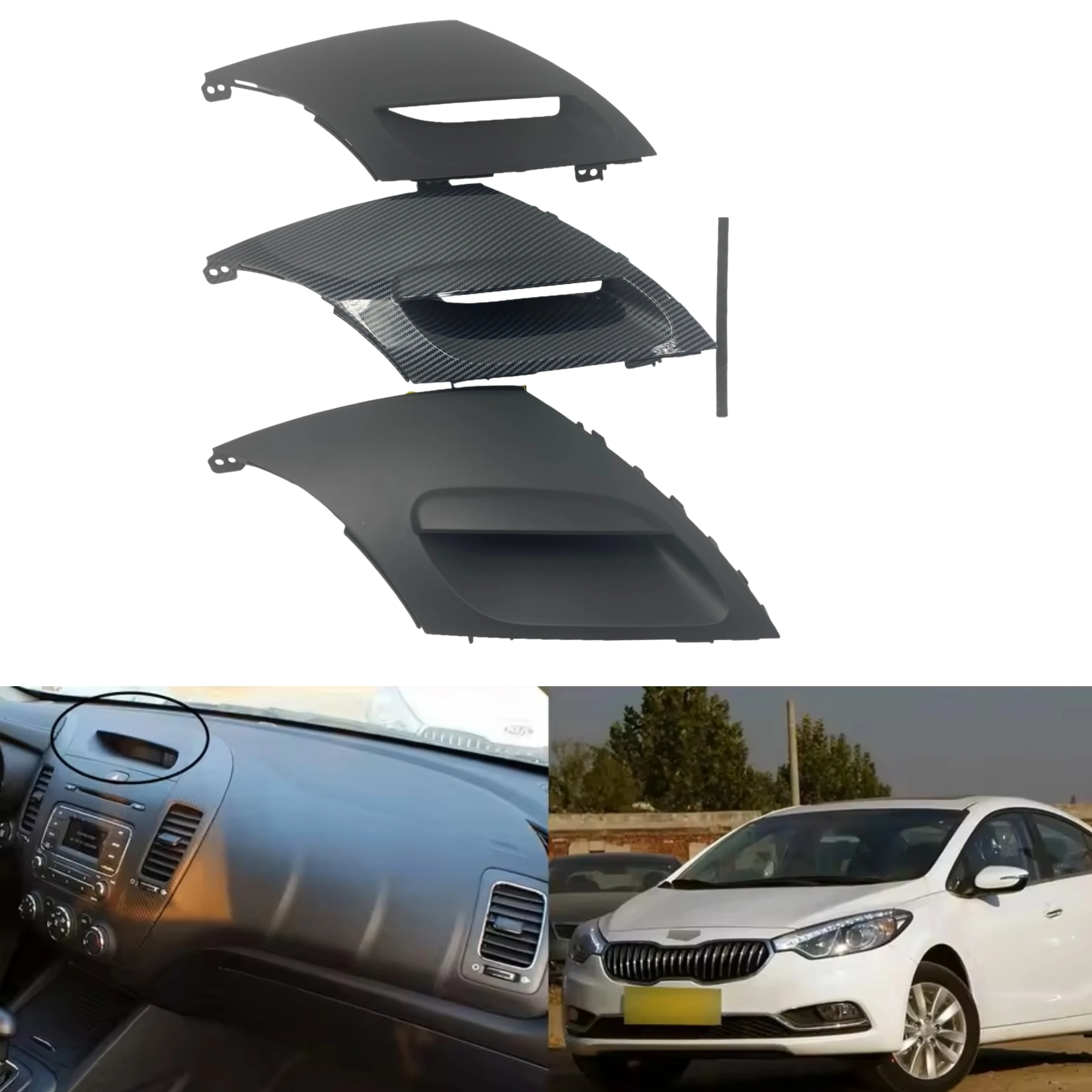 

Автомобильная накладка на электронные часы для KIA K3s K3 2012 2013 2014 2015 2016-2018 Cerato 2013-2018, верхняя накладка на приборную панель