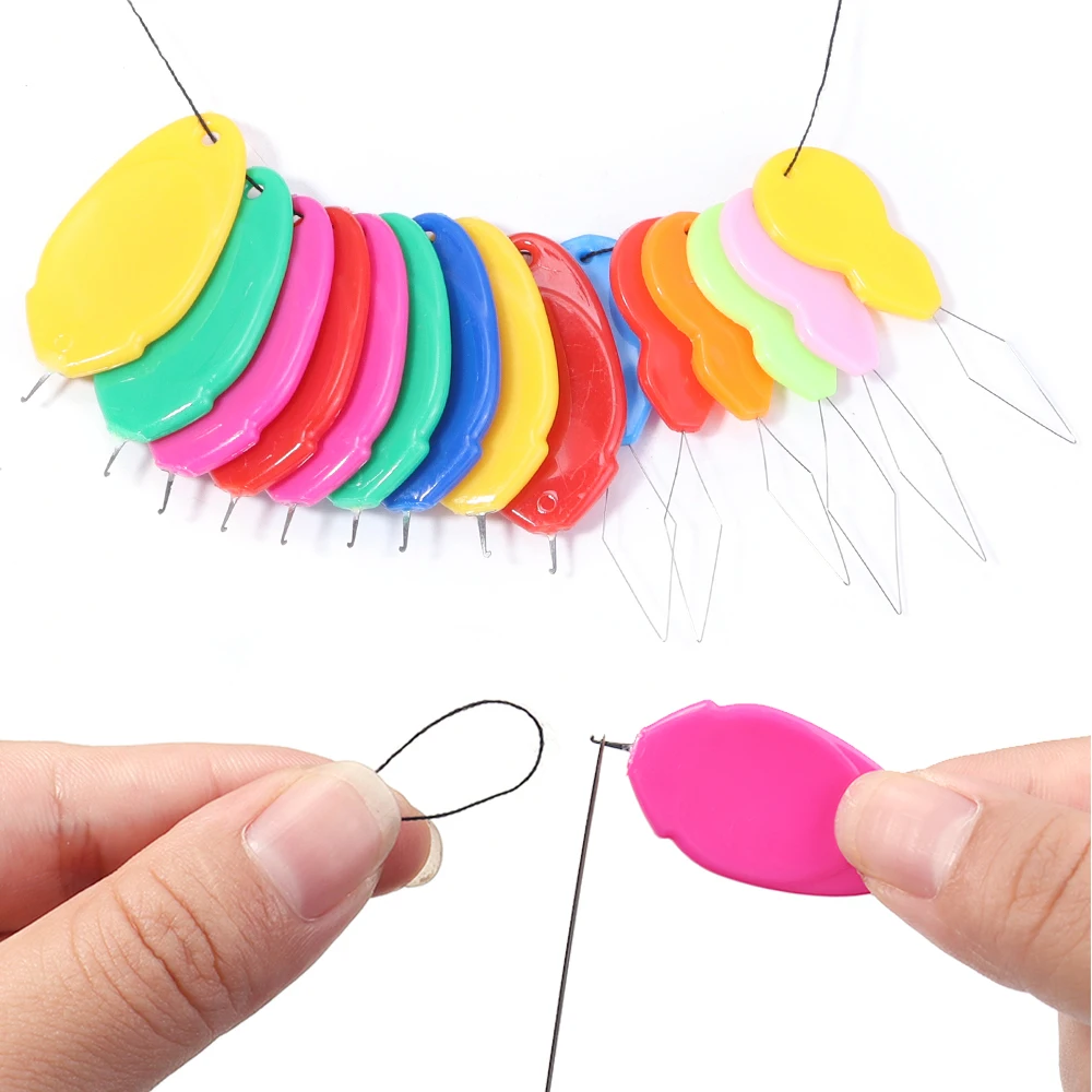 10pcs/lot Easy Needle Threader Insertion Tool Elderly Guide Needlework Accessory For Home Handmade Sewing Assistant Gadgets