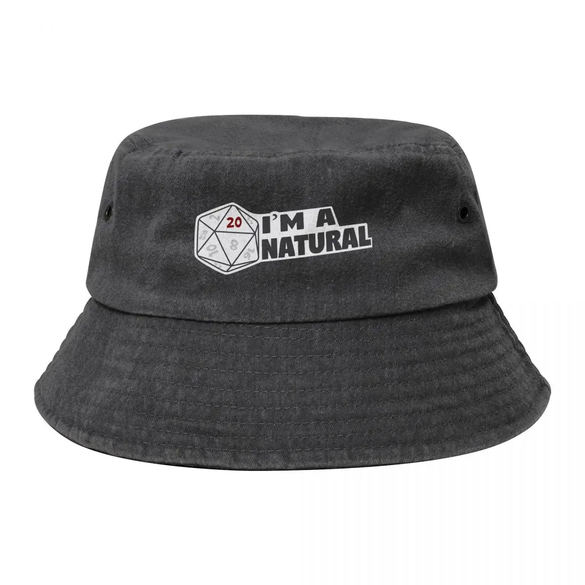 

I'm a Natural 20 Bucket Hat Golf Hat Man Bobble Hat Fishing cap fun hats Women's Golf Clothing Men's