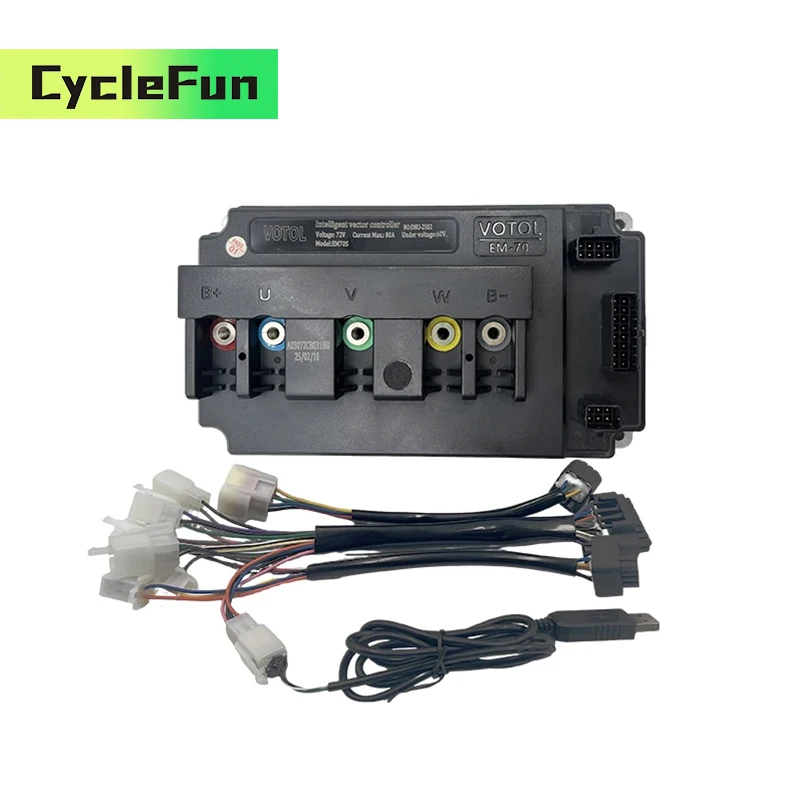 Votol EM-70 قوية EM70 70A تيار مستمر فرش FOC موجة جيبية تحكم ل QS 1kw 2kw منتصف محرك المحرك الكهربائية ATV UTV #2