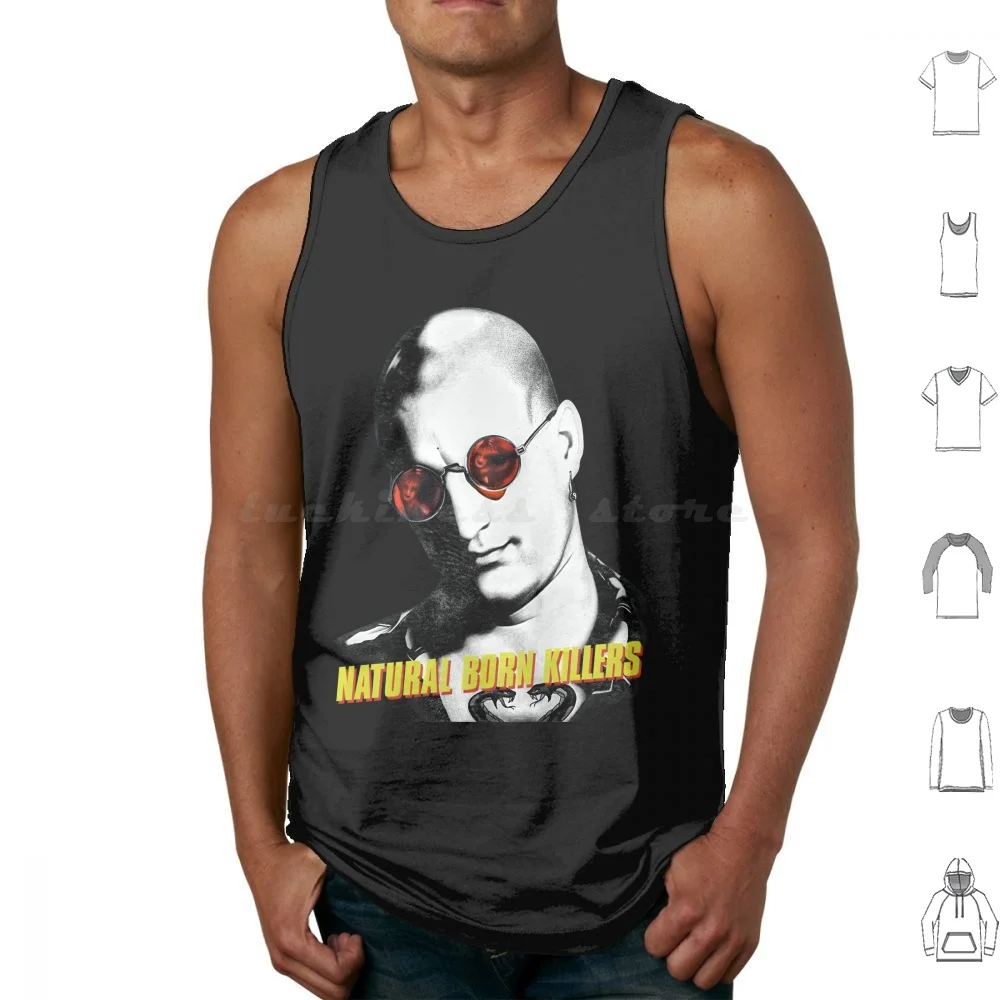 Mickey Knox Tank Tops Vest Sleeveless 90s Nineties Mickey Knox Natural Born Killer Geek Nerd Retro Vintage Book Comics
