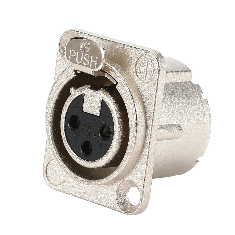 NEUTRIK Silver Gold Plated D-type XLR Socket NC3FD-LX 3-core Microphone Receptacle Male Female XLR Balanced Base Connector