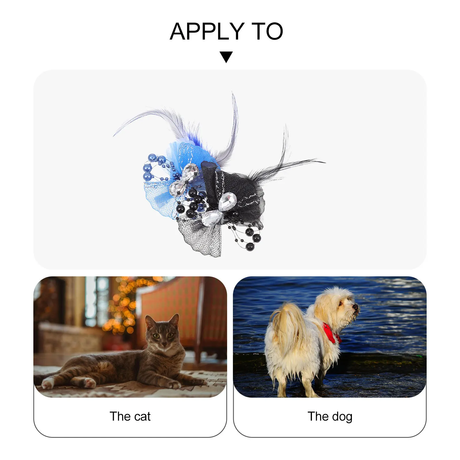 

2 Pcs Small Dog Hair Bow Pet Clip Accessories Accessory Bows Clips Fashion Headdress Adornment Hairpin