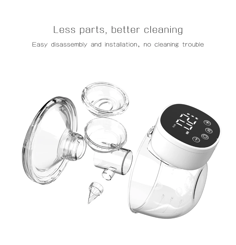 1/2PCS Electric Breast Pump Handsfree BPA Free Efficient Empty Breast USB Charge Powerful Suction Wearable Breastmilk Extractors