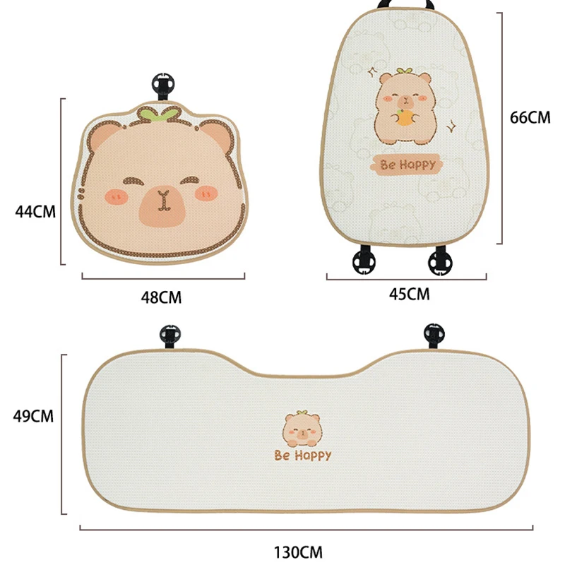 2024 Cartoon Car Seat Cushion Pad Cute Seat Covers Breathable Auto Chair Mat Fashion Interior Decoration Universal Four Seasons