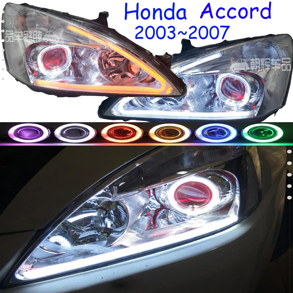 2pcs car styling For hid xenon Head Lamp For Accord Headlight Spirior 7th fit 2003 2004 2005 2006 2007year With Head Light