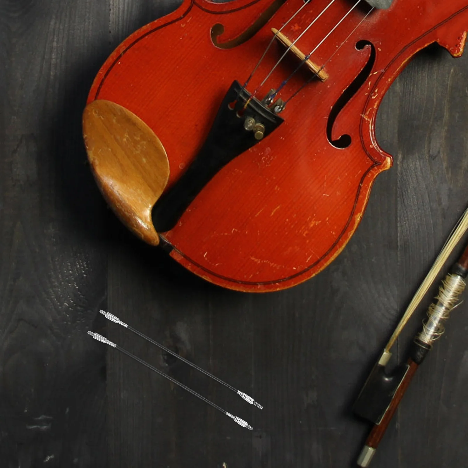 

2pcs Violin Accessories For 3/4-4/4 Violin Steel Wire Anti-Slip Tailgut Cord Replacement Repair Kit Instrument Hardware Part