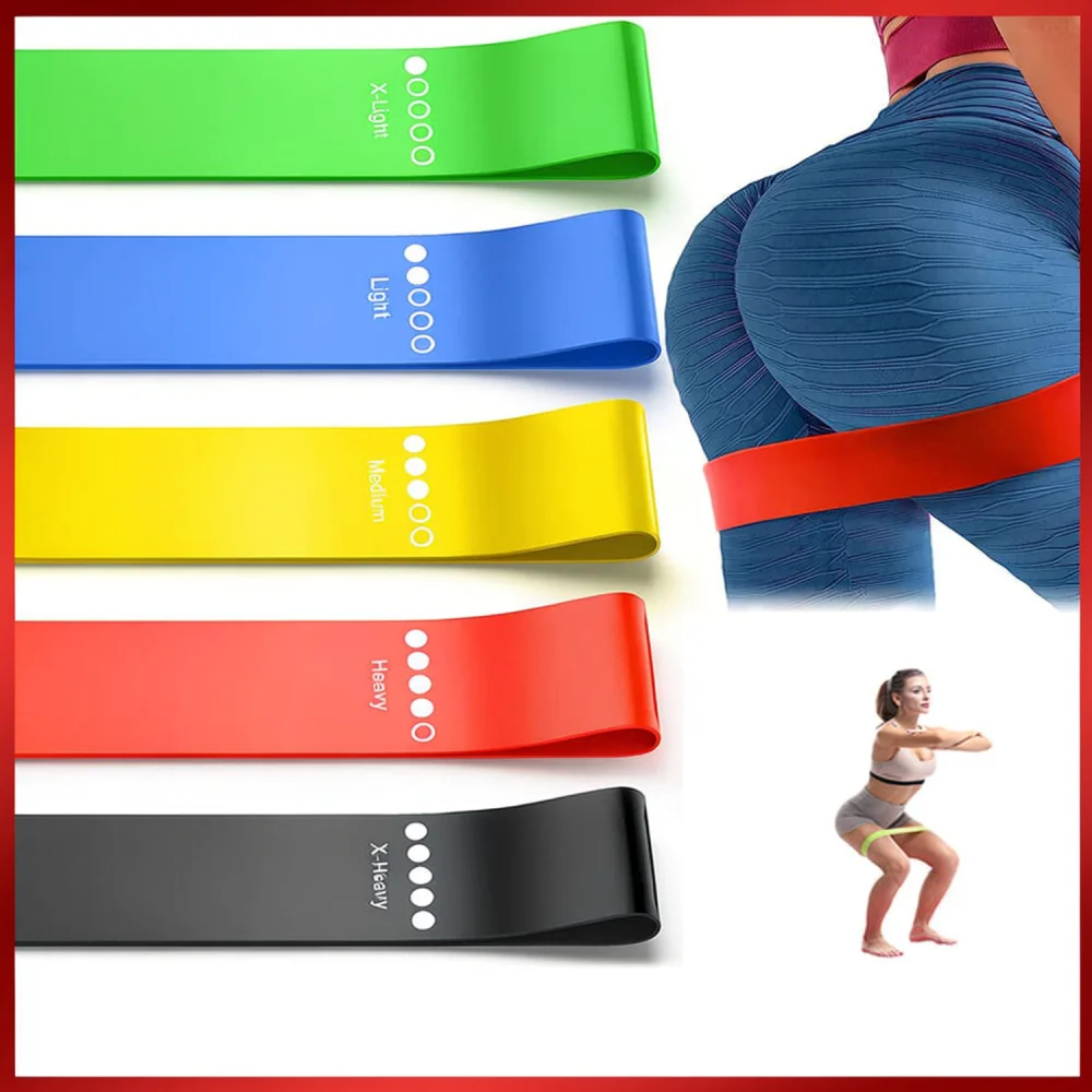For For Wosweir Yoga Resistance Bands Fitness Elastic Loop Workout Equipment Training Strength Leg Hip Squat Exercise Tool