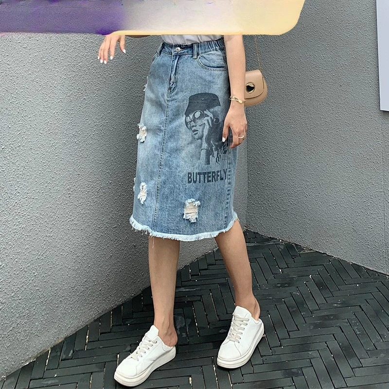 

Women's Cowboys Short Skirts Classic Fashion Cowboys Five Point Skirts Niche Spring Summer Comfortable Cool Versatile Skinny