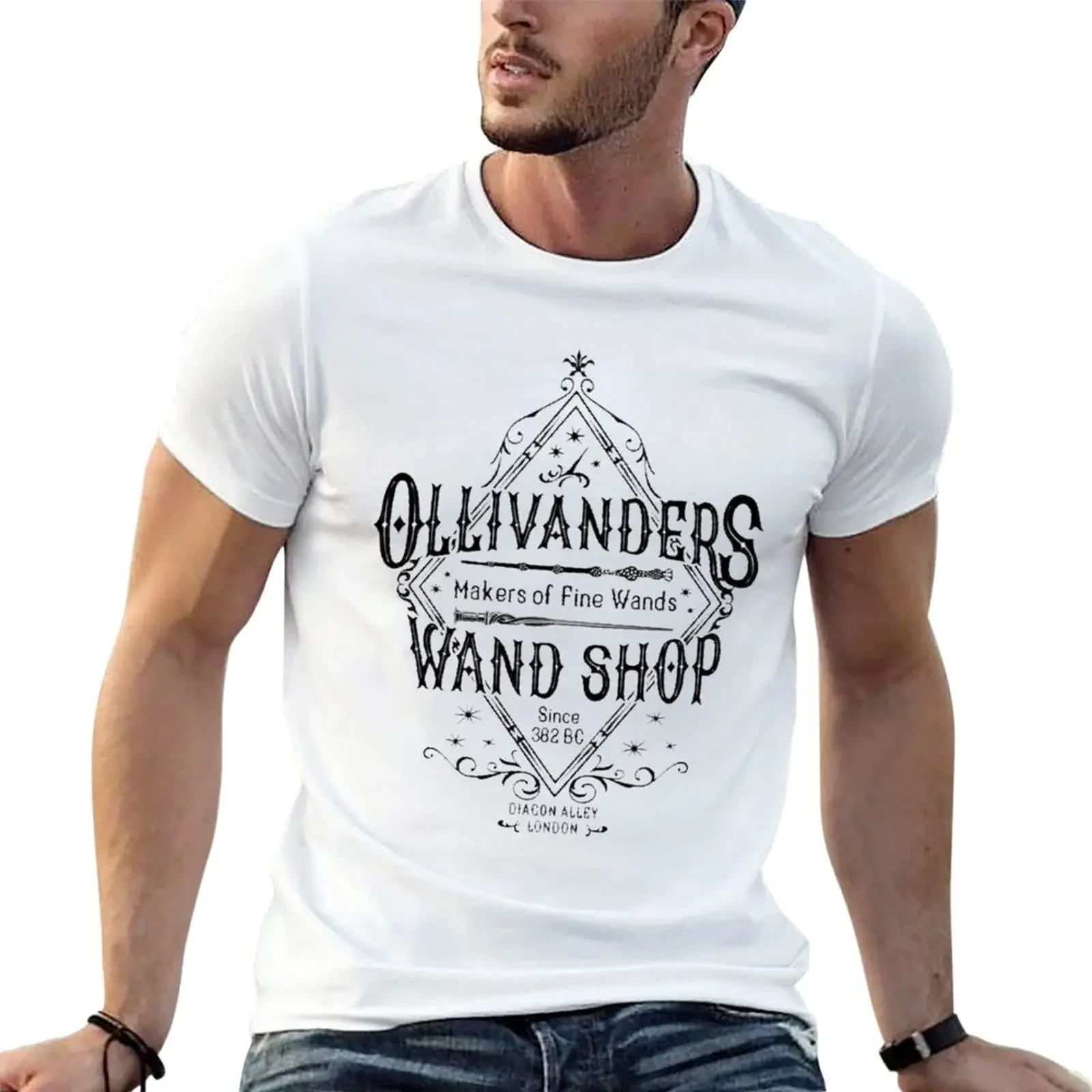 

New ollivanders T-Shirt tops sweat shirts blank t shirts man clothes mens funny t shirts