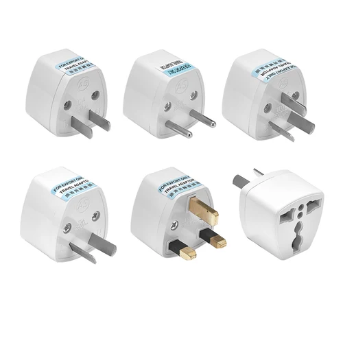 Adaptador de corriente de enchufe AU, Reino Unido, EE. UU., UE, convertidor de enchufe de EE. UU., adaptador eléctrico, adaptador de viaje KR Euro, toma de corriente CA