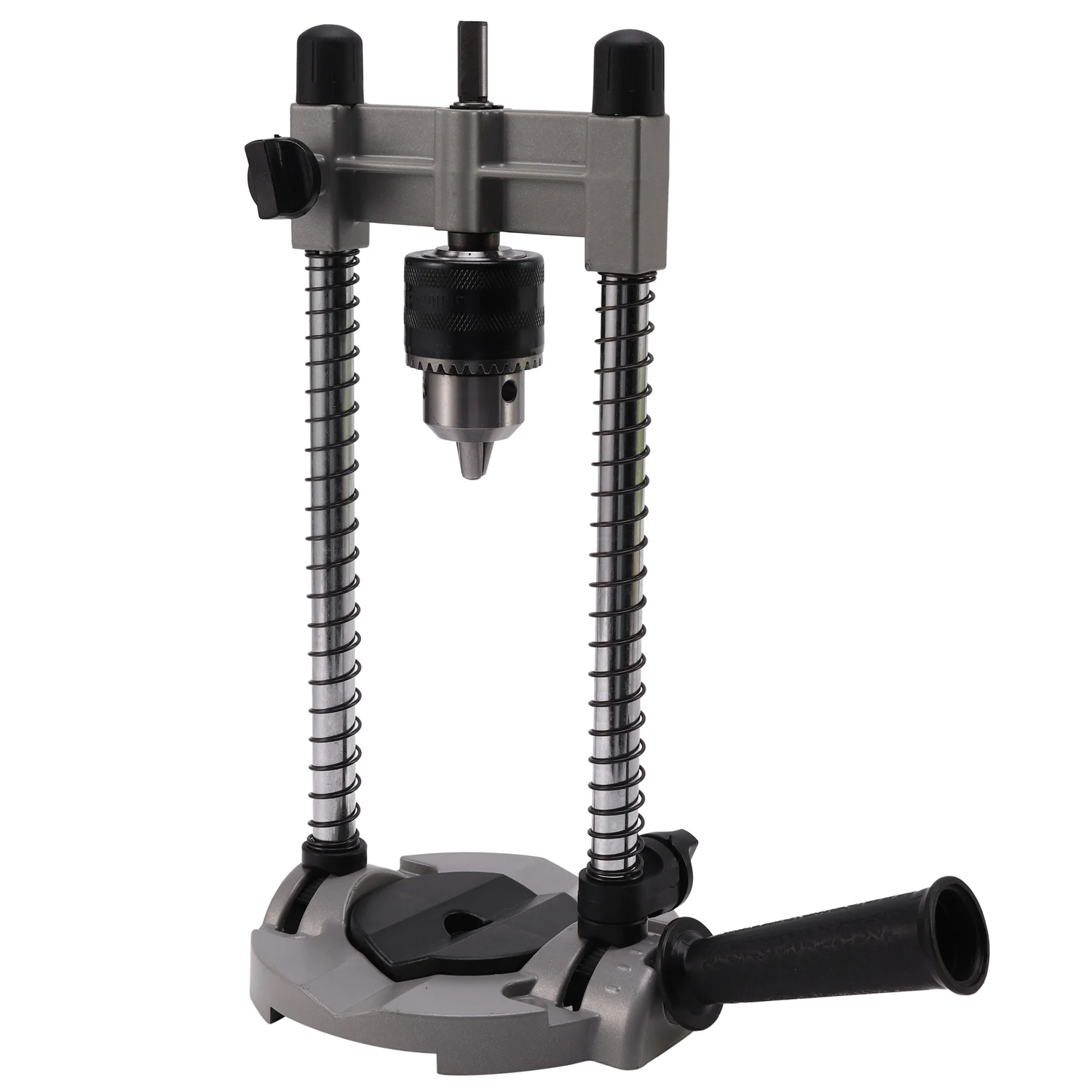 1 Pcs Multifunctional Drill Stand Adjustable 45-90° Angle Drill Guide Attachment, with Chuck Drill Holder Stand, for Electric D