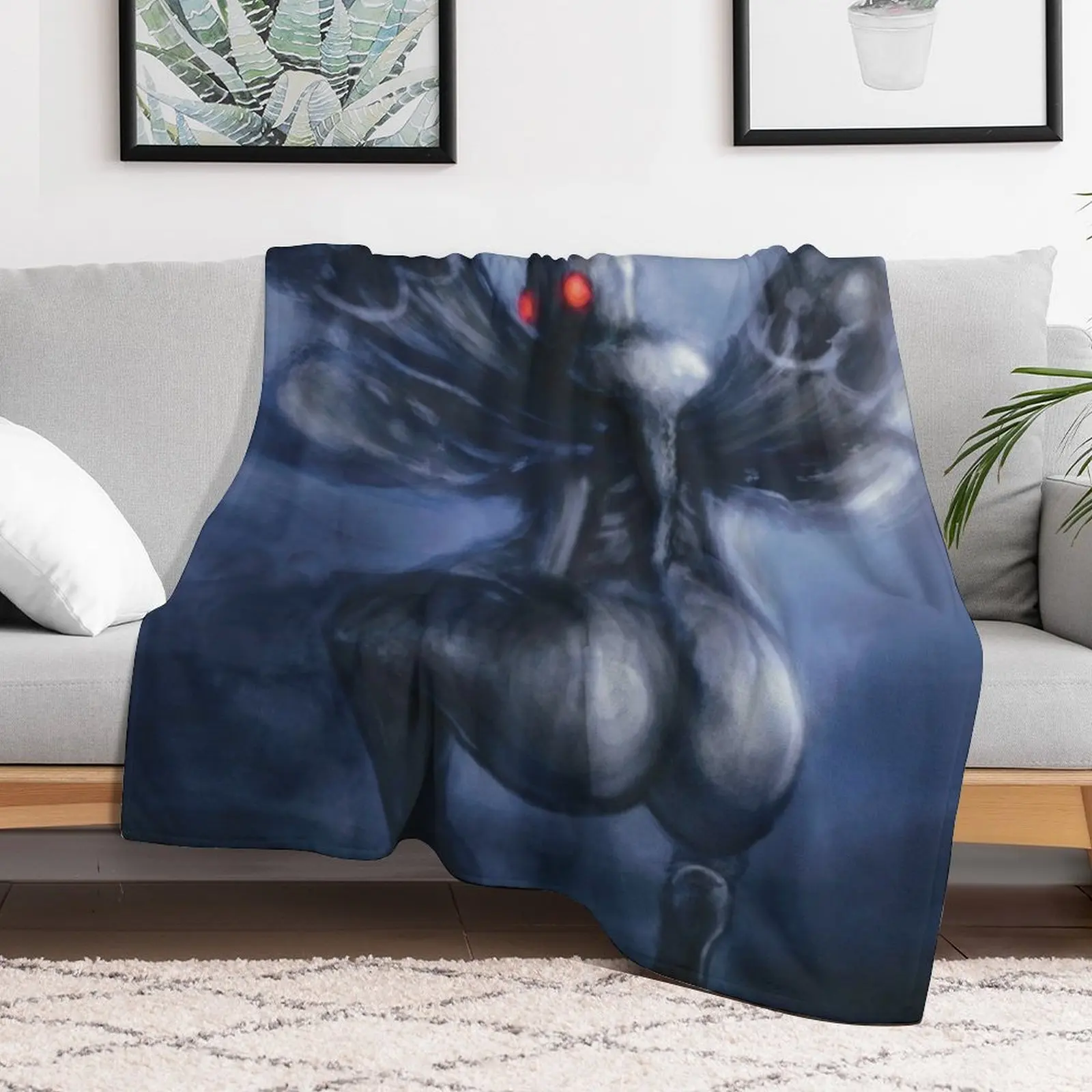 Twerking Mothman Throw Blanket