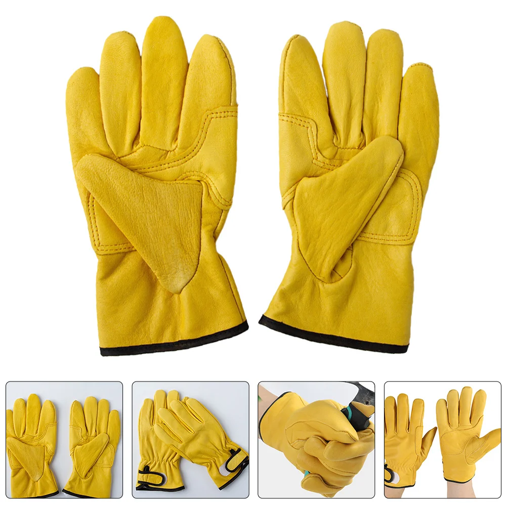 

1Pair Mens Warm Work Gloves Heat-Insulated Durable Non-Slip Protective Gloves for Cold Weather Working