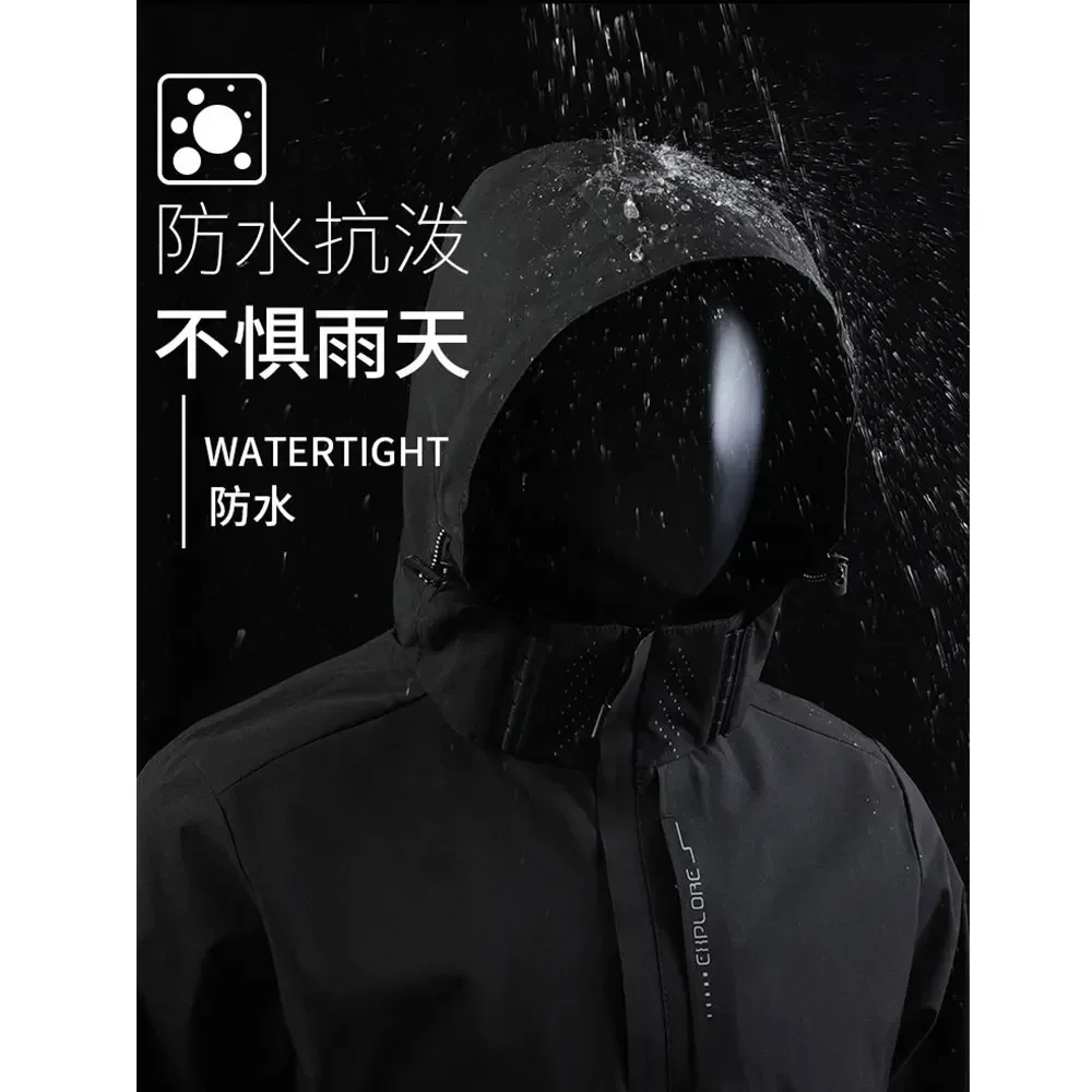 Veste coupe-vent mince à col en V pour l'extérieur, poignées amovibles, design unisexe, décontracté, escalade, trempé, printemps, automne, mode couple, modèle vent