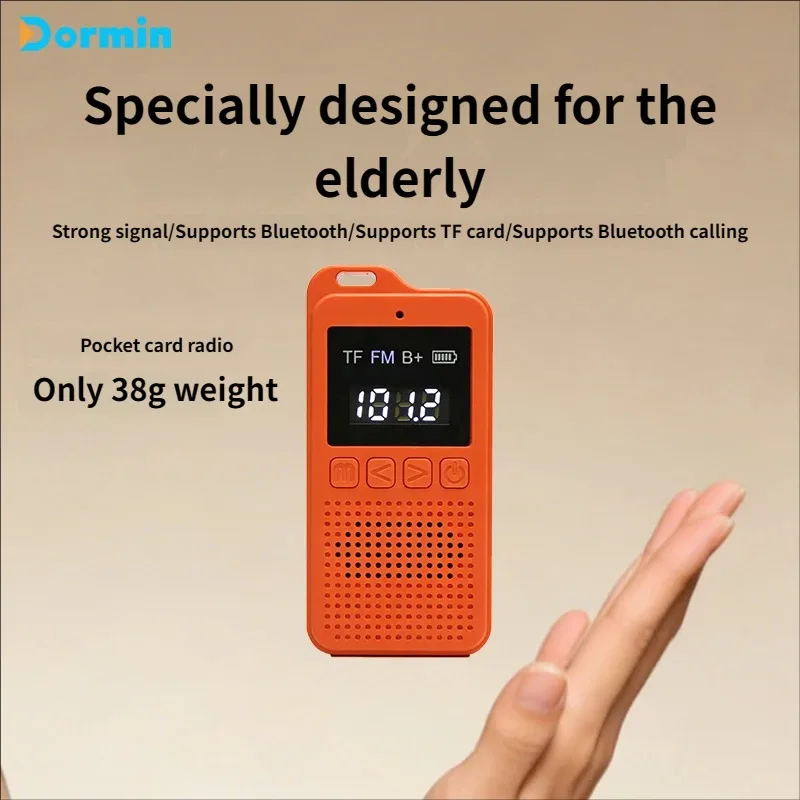 Radio Retro de Bolsillo Dormin, Walkman con Bluetooth, Radio FM Multifunción para Regalos, Multicolor para Personas Mayores