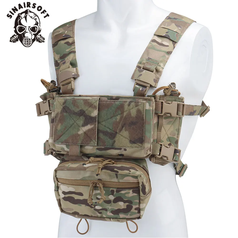 

Тактический нагрудный жилет SINAIRSOFT MK4, легкий, из нейлона 500D, модульный, расширяемый, с H-образными ремнями, раздельной передней частью и мягкими креплениями на липучке