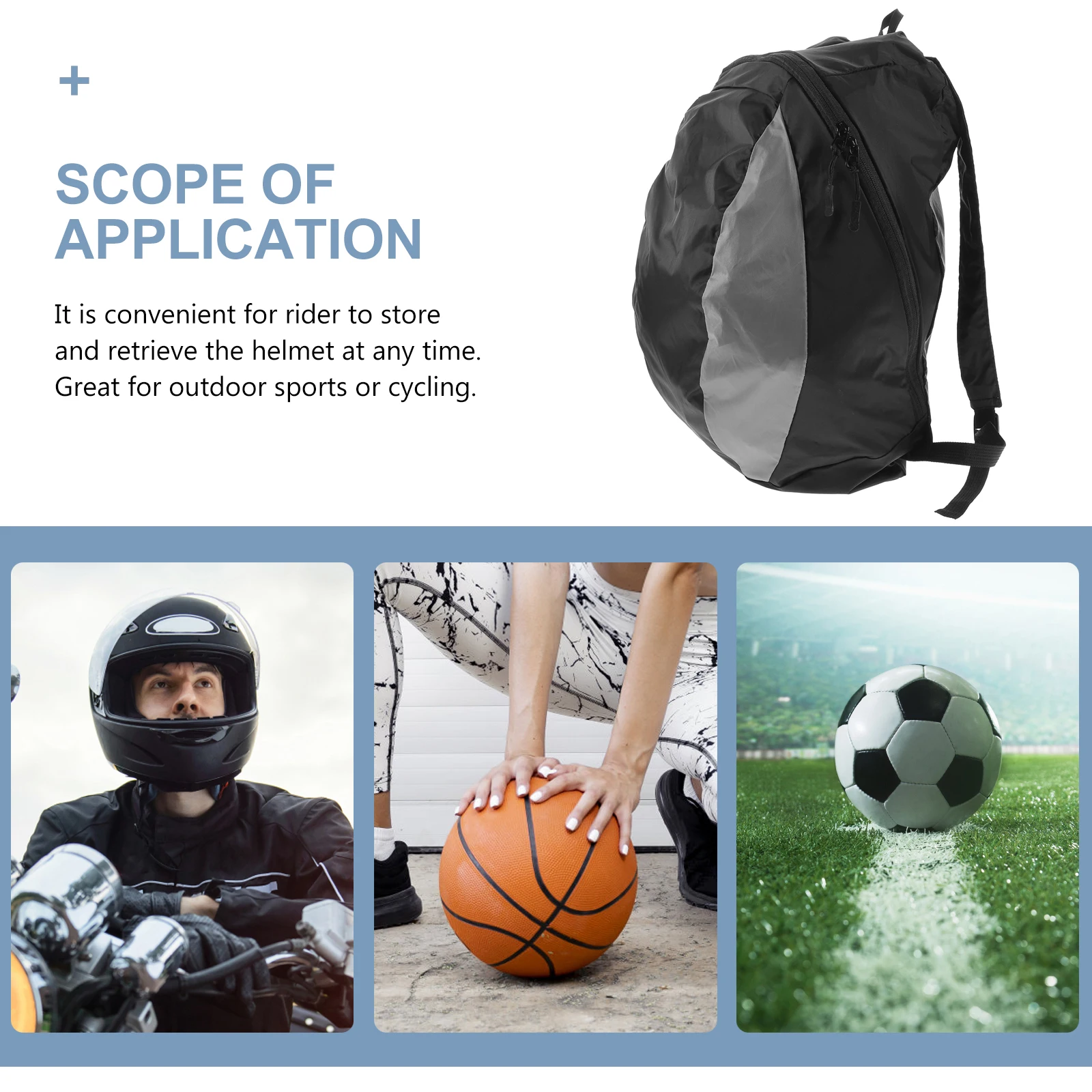 

Bag Lightweight Nylon Motorcycle Backpack for Outdoor Sports Cycling Volleyball Gym Storage Net Foldable