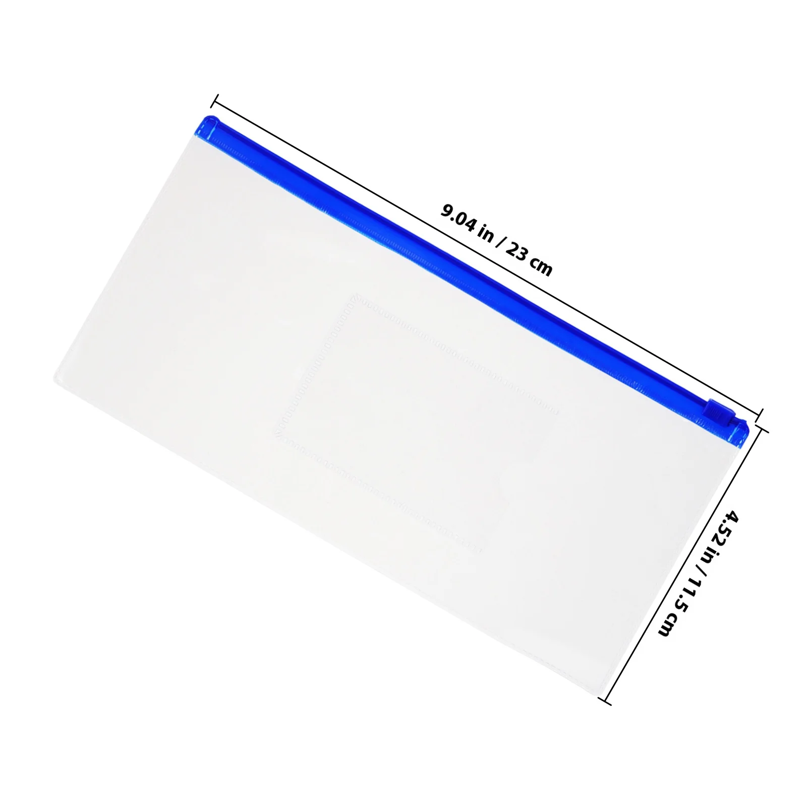 10Pcs Transparent Pencil Bag Zipper Design Large Capacity Clear Plastic Stationery Organizer for Pens Pencils Rulers Erasers