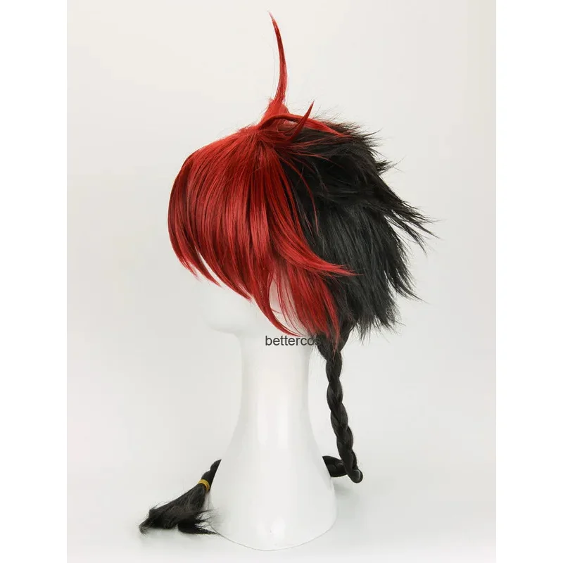 كوسبلاي @ سيراف أوف ذا إند كراولي أوسفورد باروكات كوسبلاي على غرار أسود أحمر مضفر مقاومة للحرارة شعر مستعار اصطناعي + شعر مستعار Capcospl