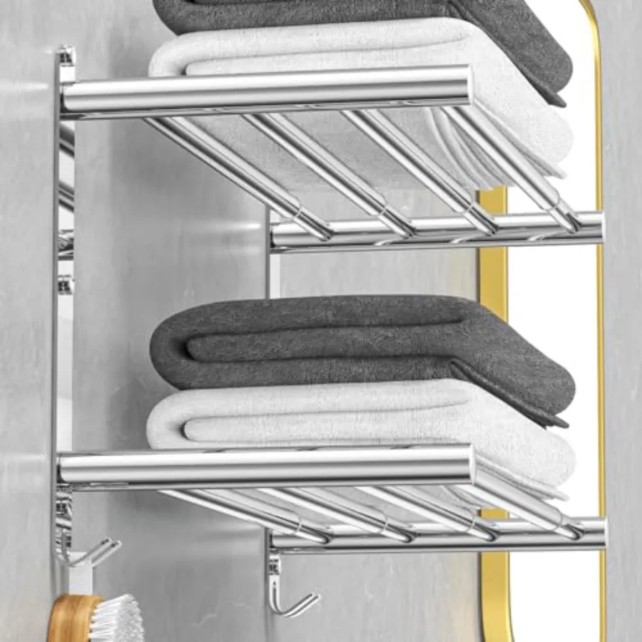 

Adjustable Towel Bar for Bathroom Wall Mount 17-30.7 Inch Adhesive Shower Towel Rack Stainless Steel Bath Towel Holders for Toi