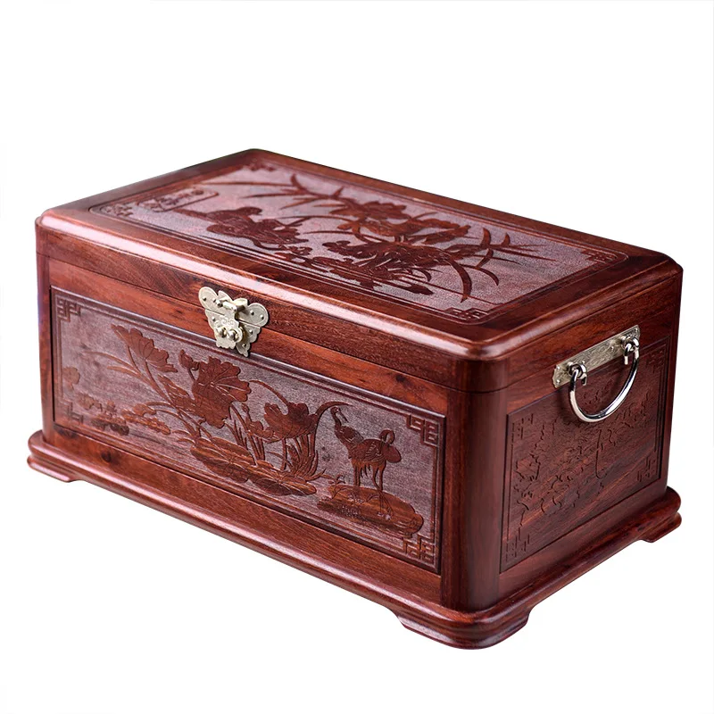 

Luxury Rosewood Vintage Jewelry Storage Box Organizer for Girl Large Wood Double Layer Jewelry Box Storage Organizer Case Gift