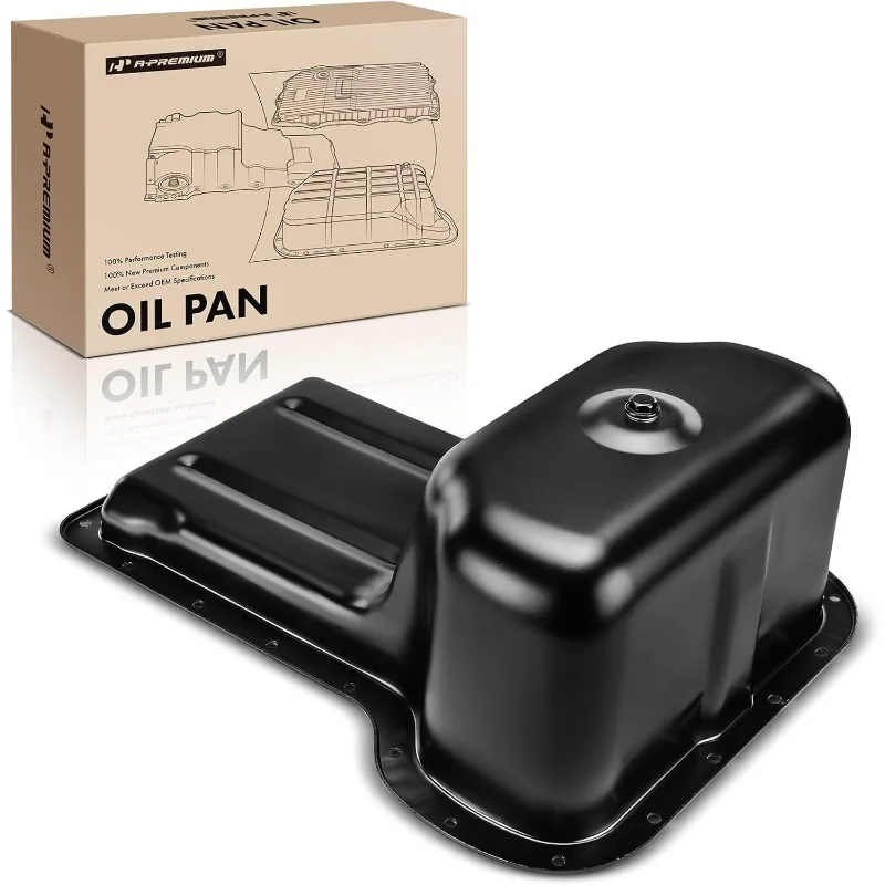 

A-Premium Lower Engine Oil Pan Sump with Drain Plug Compatible with F-250/250/350/450/550 Super Duty 2003-2010, V8 6.0L Diesel