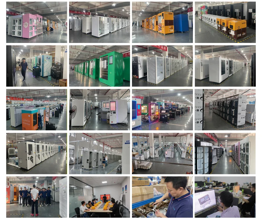 FOODLINE Tourist Attraction Flower Vending Machine Clear Display Window Multi Compartment Fresh Bouquet Storage Cabinet