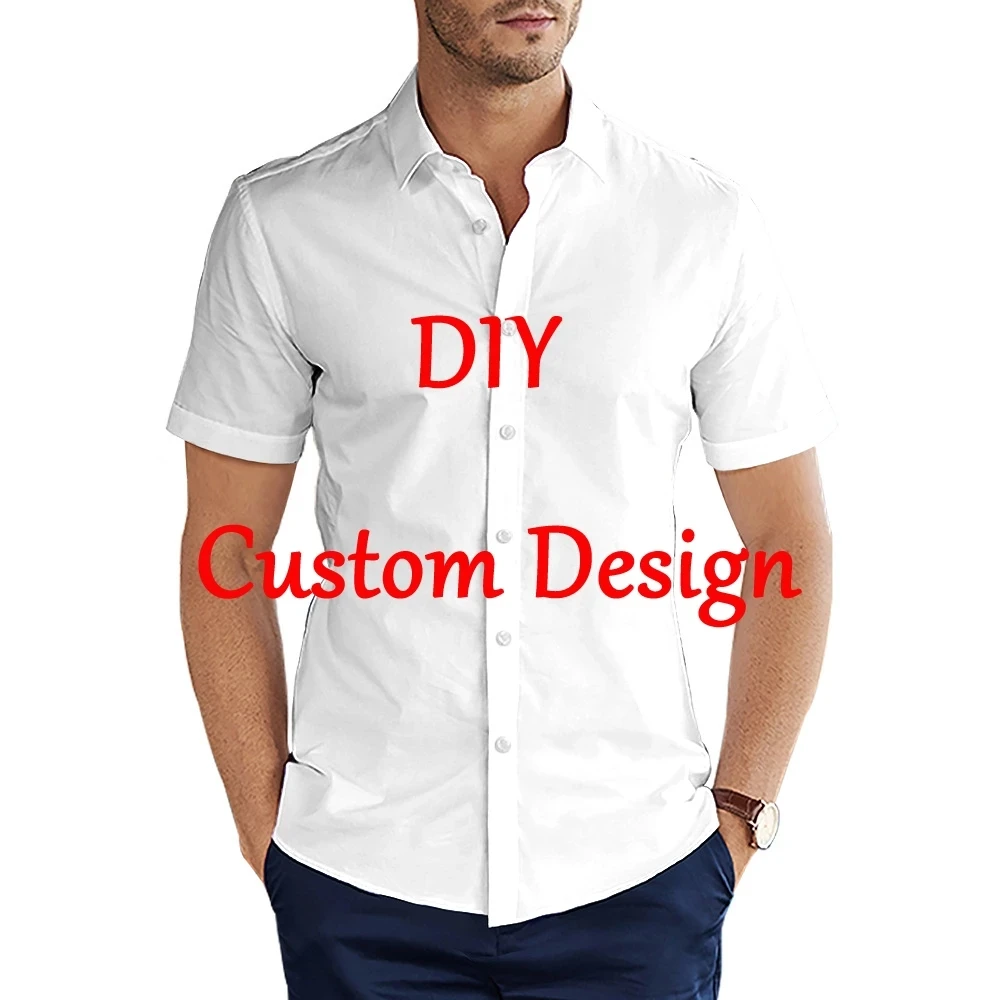 

Unisex Hawaiian Shirts Custom 3D DIY Print Button Shirts Short Sleeves/long Sleeves Hawaii Custom T Shirt Tops Camisa Masculina