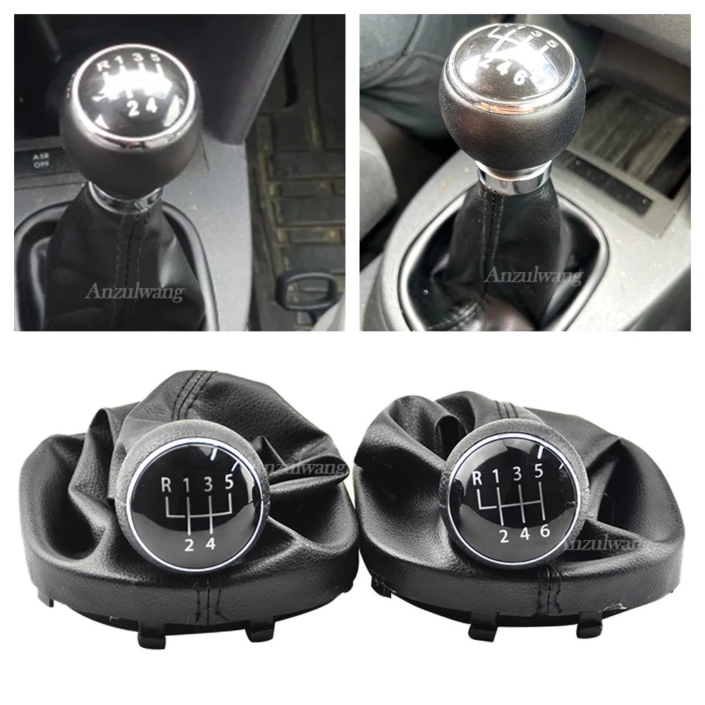 5/6 Speed Gaiter Boot Cover Gear Shift Knob for VW Touran Caddy MK2 2003 2004 2005 2006 2007 2008 2009 2011 2012 2013 2014 2015