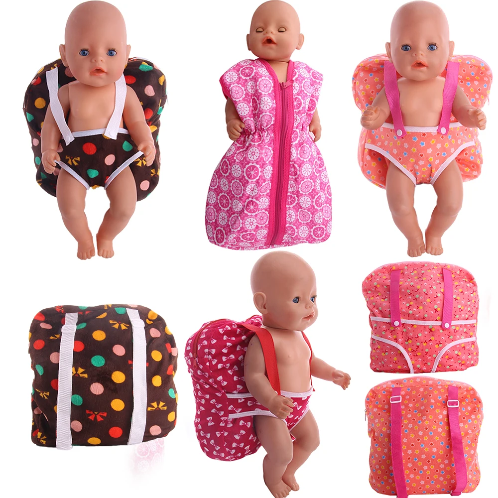 Doll Bag Clothes Accessories, For 43 CM Born Baby & 18 Inch American Doll, Girl DIY Toys,Birthday Gift