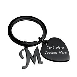 Free Custom Engrave Love Date Drive Safe Keychains for Women,Stainless Steel A-Z Initial Keyring Memorial Wedding Gifts Jewelry