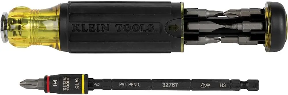 

14-in-1 Adjustable Screwdriver with Flip Socket, HVAC Nut Drivers and Bits, Impact Rated Tool