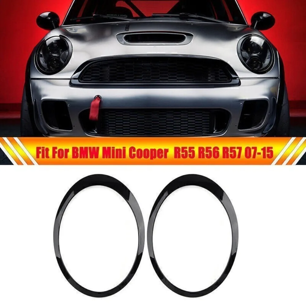 51137149905 51137149906 Gloss Black Headlight Trim Ring Bezel For BMW Mini Cooper R55 R56 R57 2007-2015 High-Quality Parts