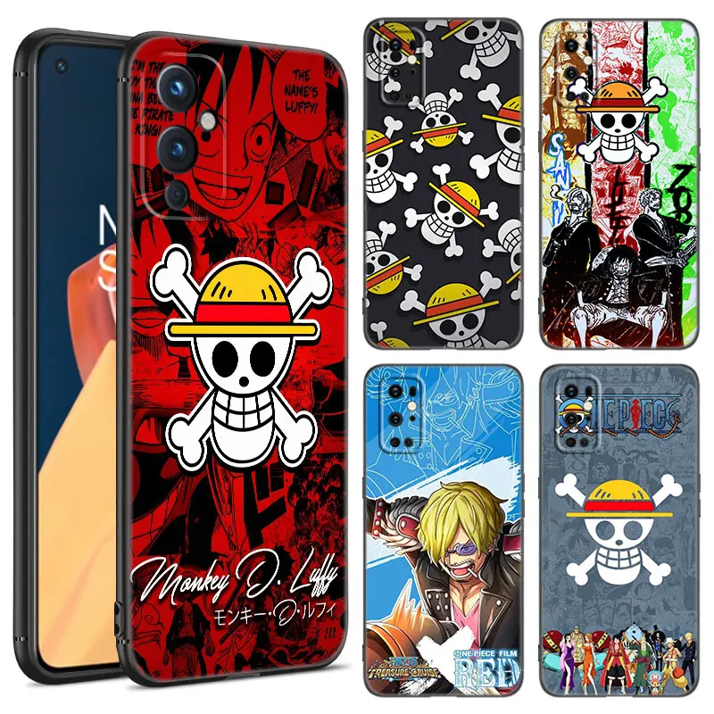 One Piece Film Black Silicone Phone Case For OnePlus 9R 10R 11R 12R ACE 2 Pro 2V 3V Nord CE 2 3 Lite 4 N10 N20 N30 SE 5G