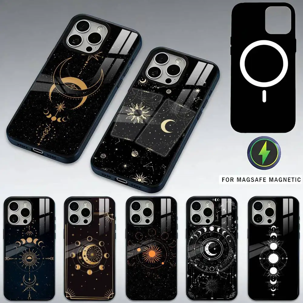 

Witches moon Tarot Mystery Totem Phone Case For iPhone17,16,15,14,13,12,11 Plus,Pro Max Magnetic For Magsafe Wireless Charging