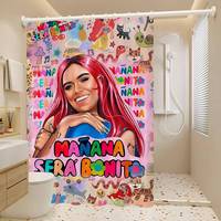 Karol G Manana Sera Bonito Waterproof Polyester Shower Curtain Waterproof Bathroom Curtain Liners 90x180cm With 12 Hooks