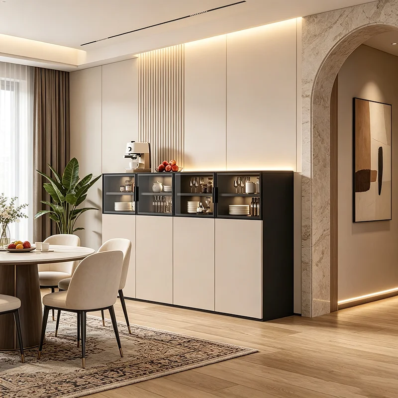 Luxury Classic Living Room Cabinets Glass Display Storage With Doors Living Room Cabinets Showcase Wood Vitrina Modern Furniture