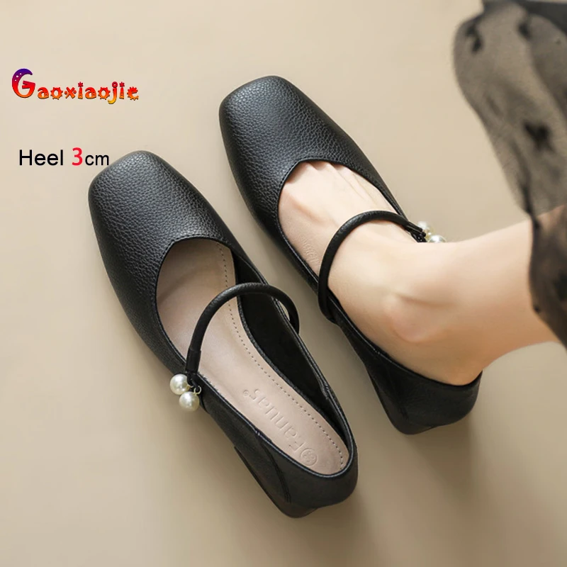 

2026 весна-лето, новые женские модельные туфли на высоком квадратном каблуке 3 см, туфли-лодочки во французском стиле, модная женская обувь для свиданий