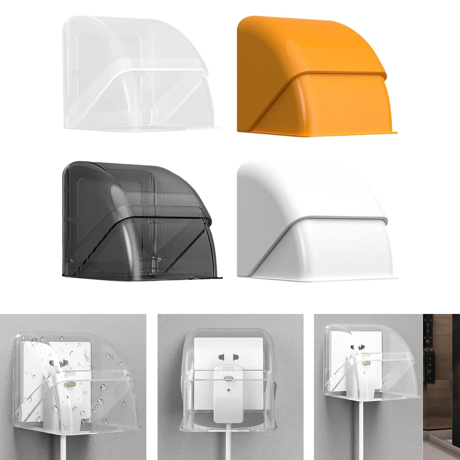 Caja de enchufe de baño tipo 86, protección de interruptor resistente a la intemperie, cubierta de salida Accs