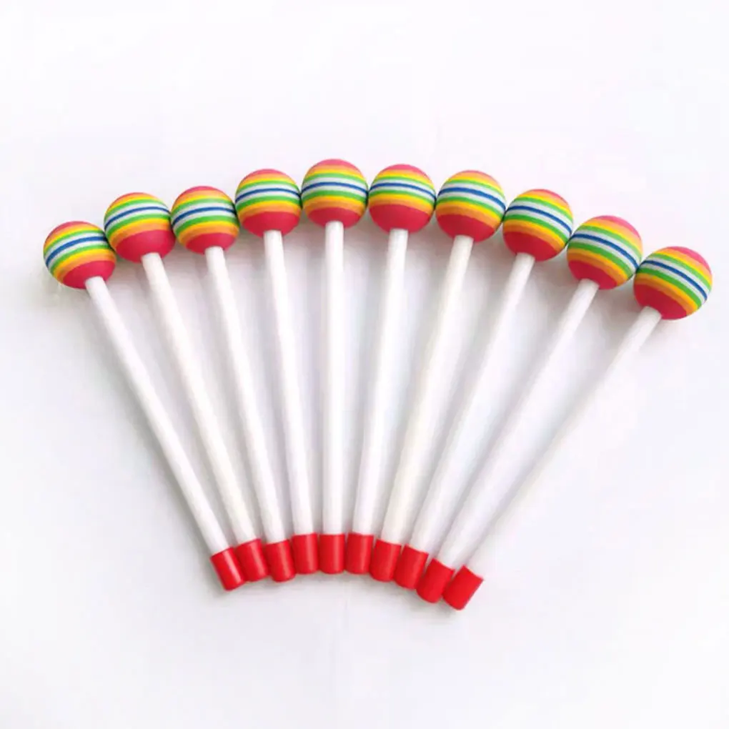 Colorfast And Odorless Wood Made Drumsticks For Xylophone Beater Safe For Kids For Toddler Toy Tempo Rainbow Accessory