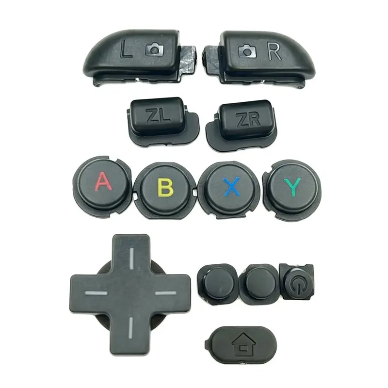 Juego Completo de Botones para New 3DS XL LL, Kit de Repuesto de Tapas de Teclas - Piezas de Reparación para Consola, Ligera Variación de Color, Gris Oscuro