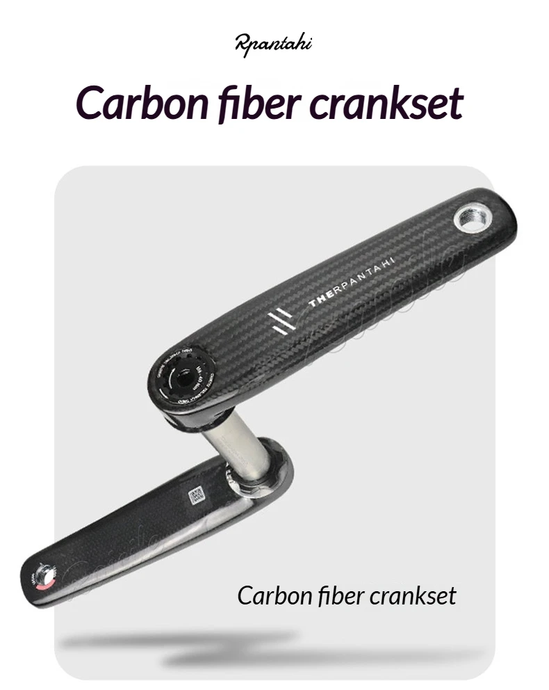 RPANTAHI Rennrad Carbonfaser-Kurbelgarnitur SLR Leistungsmesser Fahrrad-Kettenblattklemme Intelligente Fahrpräzision – Detail 8