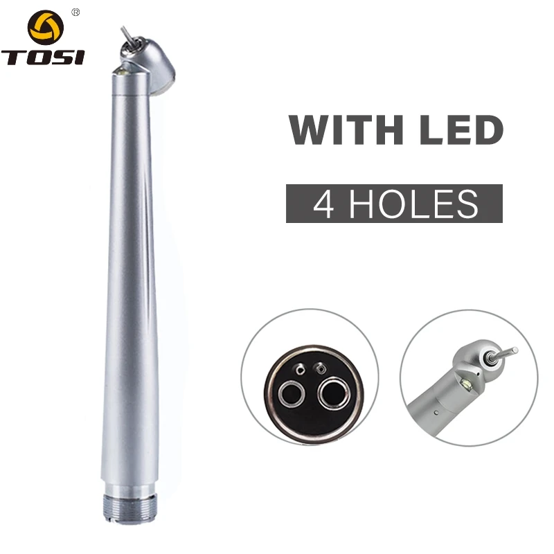 

TOSI LED Dental High Speed Handpiece On 45 Degree Push Button For Dentisty Treatment Single Water Spray 2/4Holes LED Dental Pen