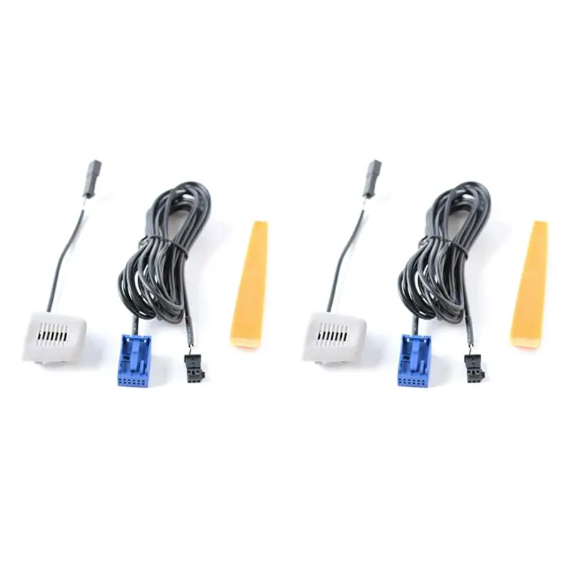 専用-2x-車-cd-チェンジャー-マイク-マイクロフォン-bluetooth-ケーブル-アダプター-bmw-e90-e91-e92-e93-用