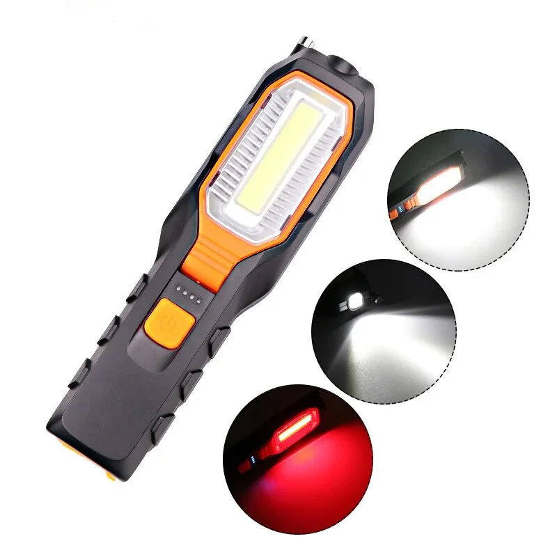 Torcia LED COB ZK20, luz de trabajo ricaricabile tramite USB, lámpara magnetica flessibile, luz de emergencia, linterna