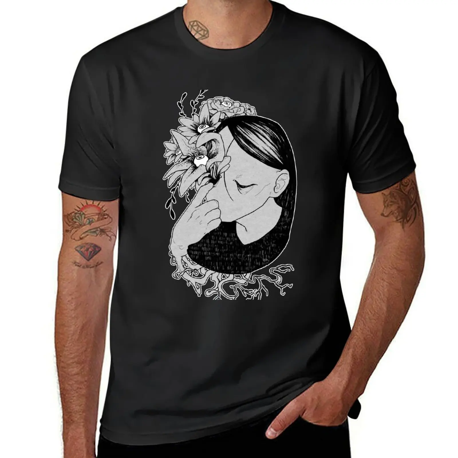 

Flowers T-Shirt topping shirts graphic tee oversized t shirt Men's clothing