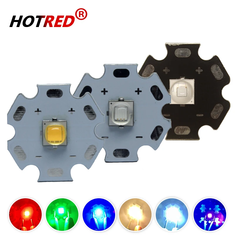 5 szt. 10W LED o dużej mocy ceramiczny XLM 5050-T6L2 czerwony zielony niebieski UV różowy niebieskie jezioro emiter złoty żółty dioda do DIY
