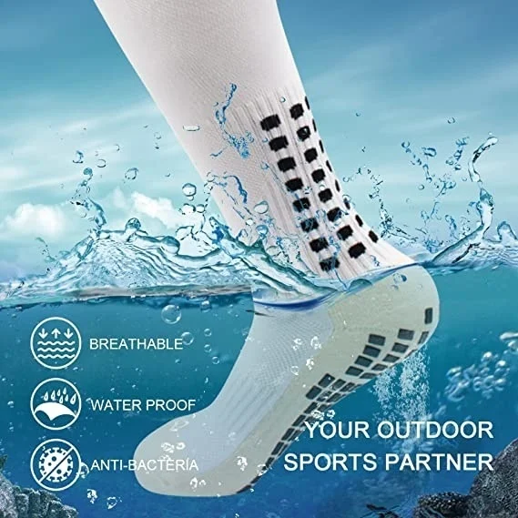 Football Silicone Non-slip Anti Compression Suction Socks Cup socks Grip Slip Soccer Socks Sports Men Women Baseball Rugby Socks